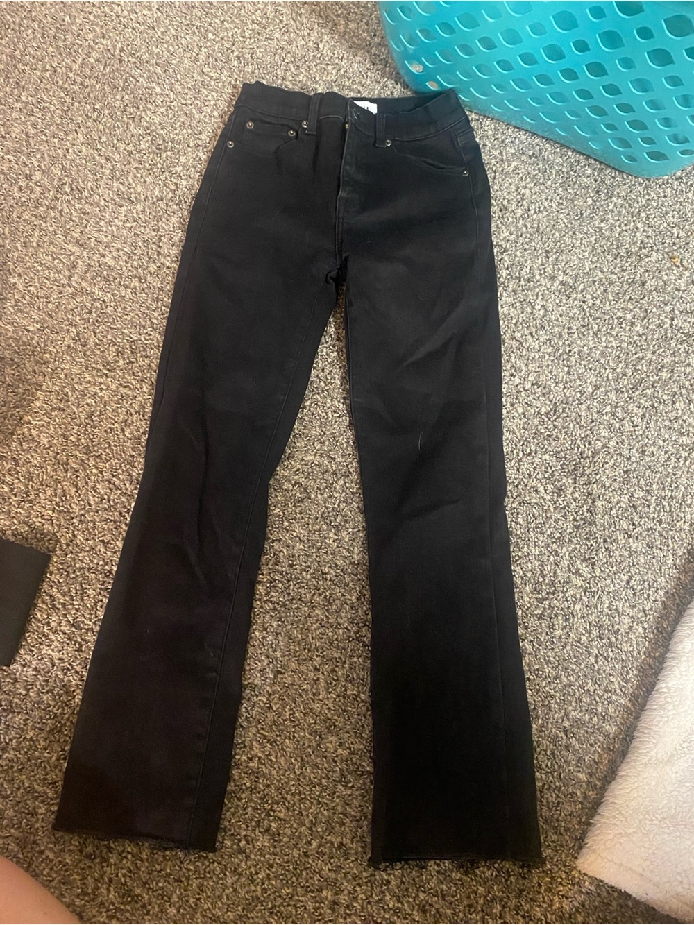 pistola Black Ankle-Length Straight Jeans